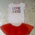 Carters skirt set outfit Size 18 month top Patriotic 2 piece lot