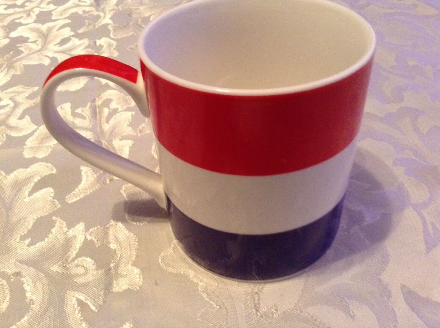 Kent Pottery USA cup holiday flag patriotic mug American stripes