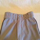 Franklin softball baseball T ball pants Size XS xsmall gray open legs athletic