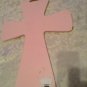 Easter Cross wall decor hanger believe particle board 12x16x1/2 inch