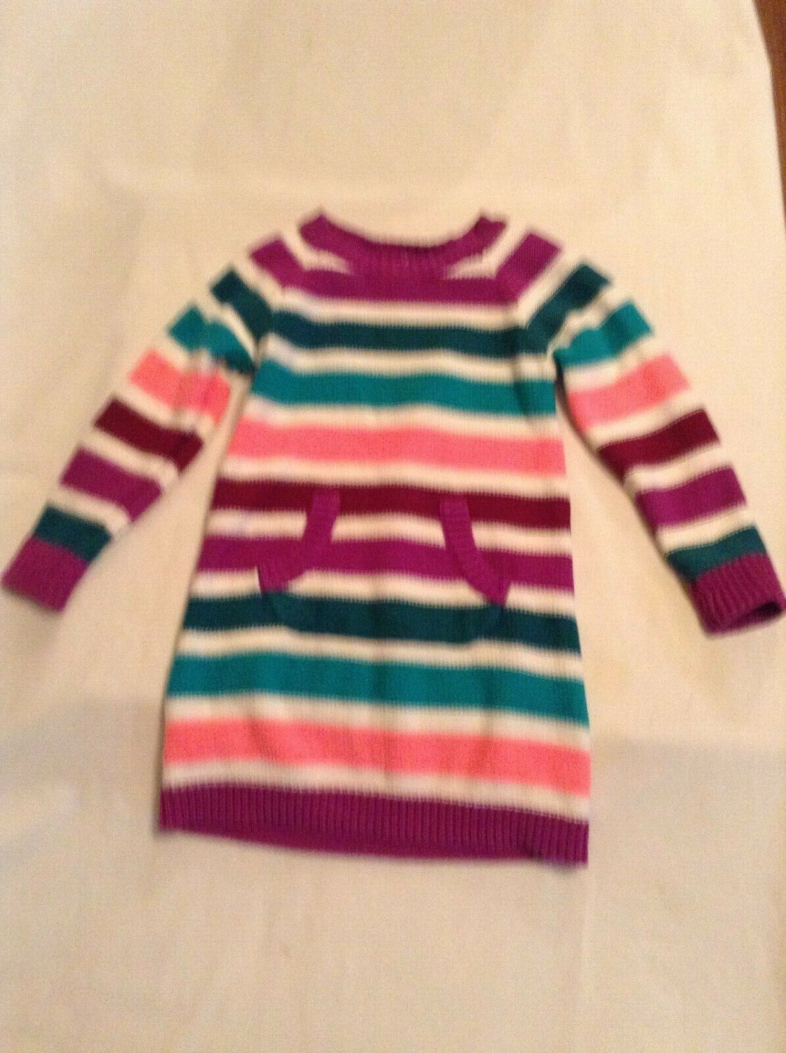 Easter Size 2T Cherokee dress sweater autumn holiday dress striped long sleeve