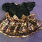 Easter Size 2T Bonnie Jean dress green velvet plaid holiday new