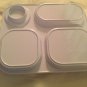 Stephen Joseph gifts cupcake plate BPA free 4 section melamine pink 8.5 x 10 in