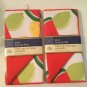 dish drying mat watermelon lime fruits lot of 2 spring red 12x18 in new