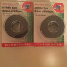 2 pc Athletic tape total 16 yards Assured 2 rolls 1 1/2 x 8 yards black sports