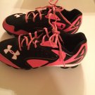 Under Armour shoes Size 5.5 baseball softball soccer cleats pink black girls
