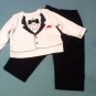 Easter Size 12 mo Little Me faux suit shirt black dress pant formal
