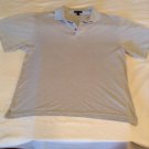 Size medium Van Heusen shirt polo beige striped short sleeve Mens