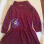Christmas Size 8 American Girl dress sweater stripe long sleeve purple