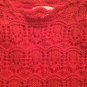 Christmas Size 2T Cat & Jack dress sweater crochet long sleeve red