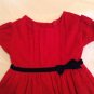 Christmas Rosenau dress Size 4T red corduroy short sleeves girls holiday