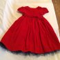 Christmas Rosenau dress Size 4T red corduroy short sleeves girls holiday