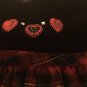 Christmas Size 12 mo Youngland dress black red plaid velour holiday girls