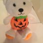 Thanksgiving Jack o lantern bear plush pumpkin animal white orange 12 inch