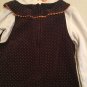 Thanksgiving Size 6 Allison Ann dress winter 2 pc set polka dots corduroy brown