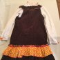 Thanksgiving Size 6 Allison Ann dress winter 2 pc set polka dots corduroy brown