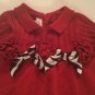 Christmas Size 3 6 months Bonnie Jean dress sweater holiday red metallic