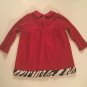 Christmas Size 3 6 months Bonnie Jean dress sweater holiday red metallic