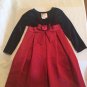 Christmas 2 pc set Dollie and Me dress Size 4T doll size velvet red black