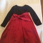 Christmas 2 pc set Dollie and Me dress Size 4T doll size velvet red black