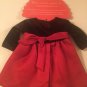 Christmas 2 pc set Dollie and Me dress Size 4T doll size velvet red black