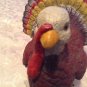 Thanksgiving Turkey centerpiece Holiday Home hand painted resin  7.5 x 7 x 6
