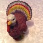 Thanksgiving Turkey centerpiece Holiday Home hand painted resin  7.5 x 7 x 6