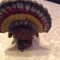 Thanksgiving Turkey centerpiece Holiday Home hand painted resin  7.5 x 7 x 6