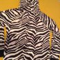 Halloween Size 14 Justice jacket hoodie sweatshirt black zebra pink metallic