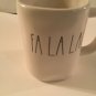 Holiday Rae Dunn mug coffee tea cup FA LA LA ceramic 22 oz large white