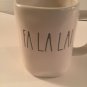 Holiday Rae Dunn mug coffee tea cup FA LA LA ceramic 22 oz large white
