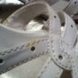 Size 1 Smart fit shoes white dress shoes sandals rhinestones girls