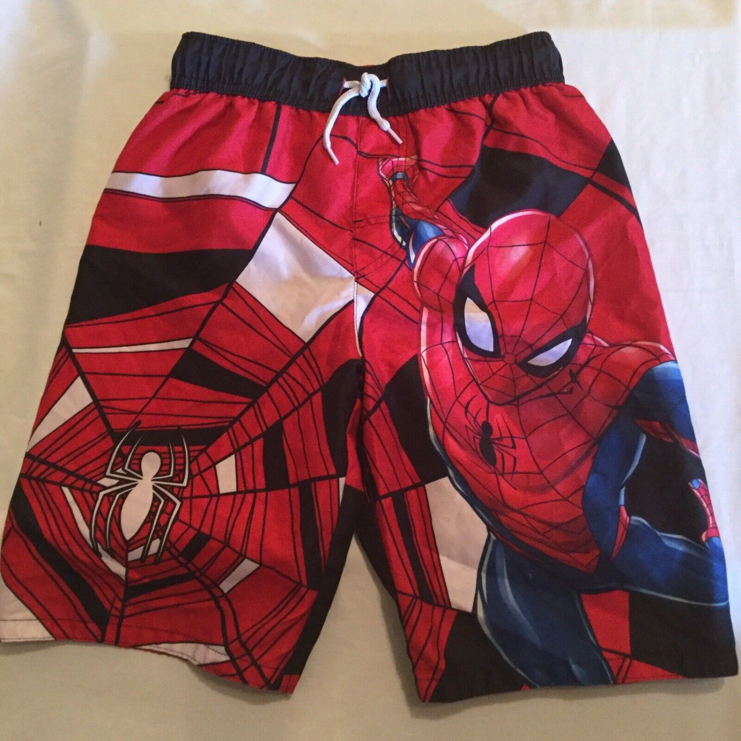 Marvel Spider Man shorts swimwear boys Size large red black