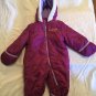 Pink Platinum Size 9 12 mo winter snow playsuit insulated hoodie outfit purple