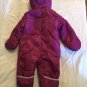 Pink Platinum Size 9 12 mo winter snow playsuit insulated hoodie outfit purple