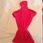 Size 6 6X XS O Rageous swimsuit cover dress pink hoodie sequin terry
