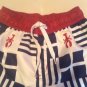 Gymboree swim shorts Size 6 lobster trunks swimwear red blue white