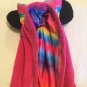 2T Disney Minnie Mouse swimsuit cover dress hoodie ears bow terry pink striped