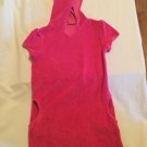 Size 6 6X small Xhilaration swimsuit cover dress hoodie pink terry