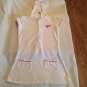 Size large Greendog swimsuit cover dress hoodie white terry cloth girls