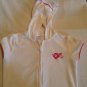 Size large Greendog swimsuit cover dress hoodie white terry cloth girls
