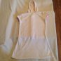 Size large Greendog swimsuit cover dress hoodie white terry cloth girls