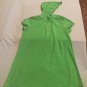 Size 10 12 large Op swimsuit cover dress hoodie green terry cloth