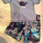 Child of Mine top 4T Cherokee board shorts XS sunscreen swimwear set
