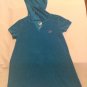Size 6 6X Op swimsuit cover dress hoodie blue terry cloth