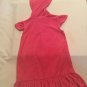 Size 5T Old Navy swimsuit cover dress hoodie pink terry cloth zipper girls