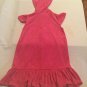 Size 5T Old Navy swimsuit cover dress hoodie pink terry cloth zipper girls