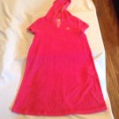 Size 4 5 XS Op swimsuit cover dress hoodie pink terry cloth girls