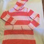 Size 7 8 medium Gymboree swimsuit cover dress hoodie striped terry long sleeve
