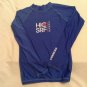 Size large junior Hawaii Island Creations UV shirt rash guard blue